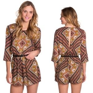 O’NEILL 3/4 SLEEVE ROMPER WITH POCKETS SIZE XL